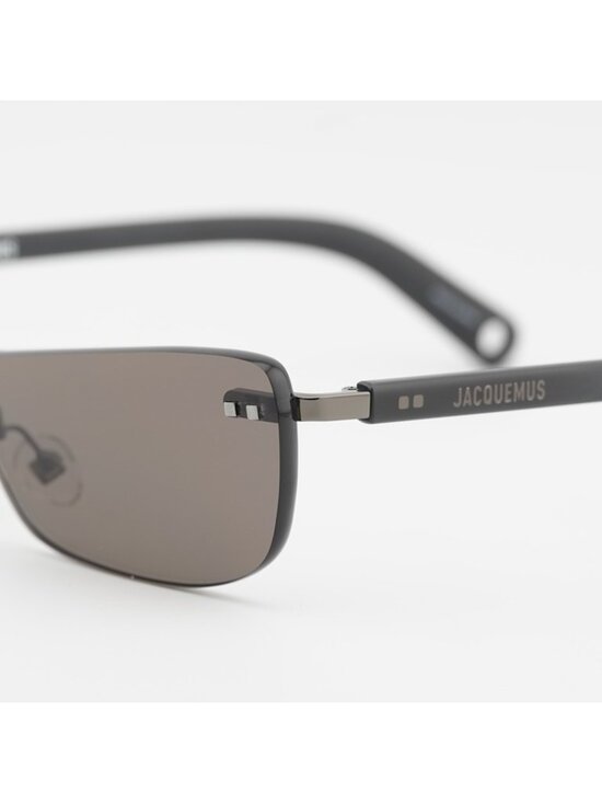 Jacquemus MIRADA JAC/69 C1 Sunglasses Matte Grey Shield Frame, Grey Lenses main image 11
